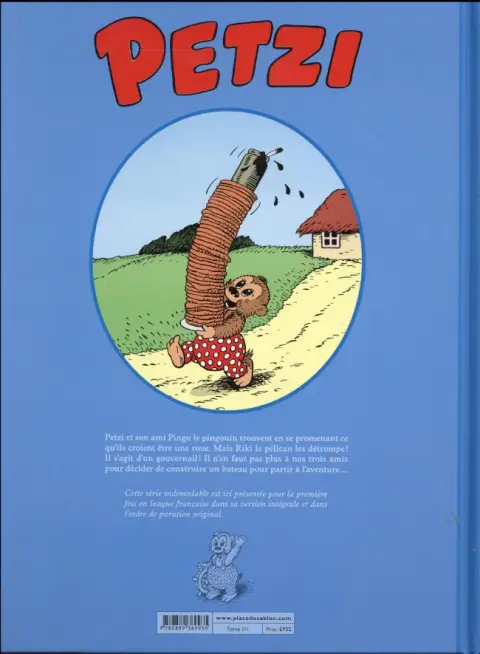 Verso de l'album Petzi Tome 1 Petzi construit un bateau