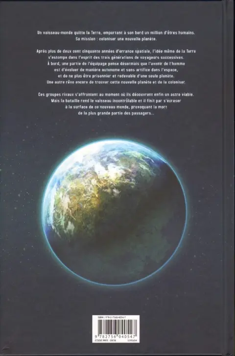 Verso de l'album Terra prime Tome 1 La colonie