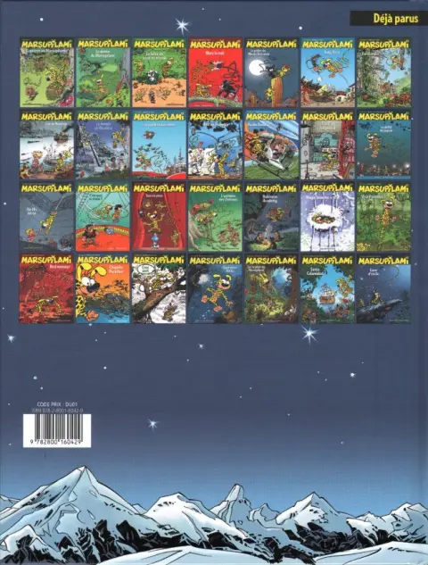 Verso de l'album Marsupilami Tome 27 Cœur d'étoile