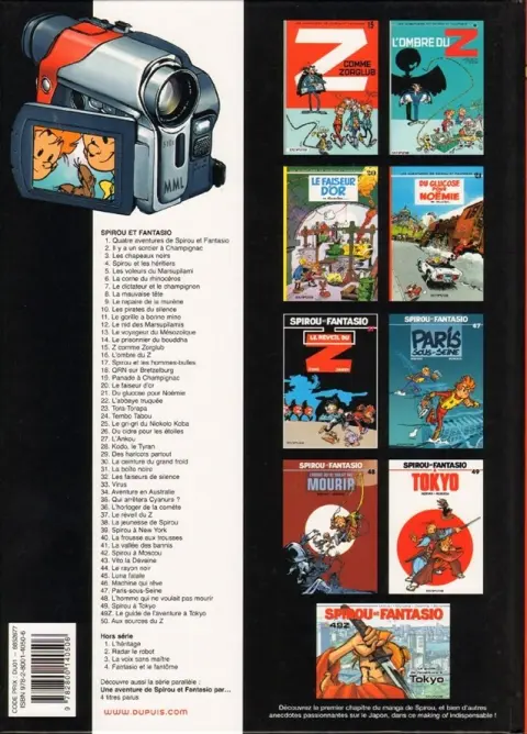 Verso de l'album Spirou et Fantasio Tome 50 Aux sources du Z