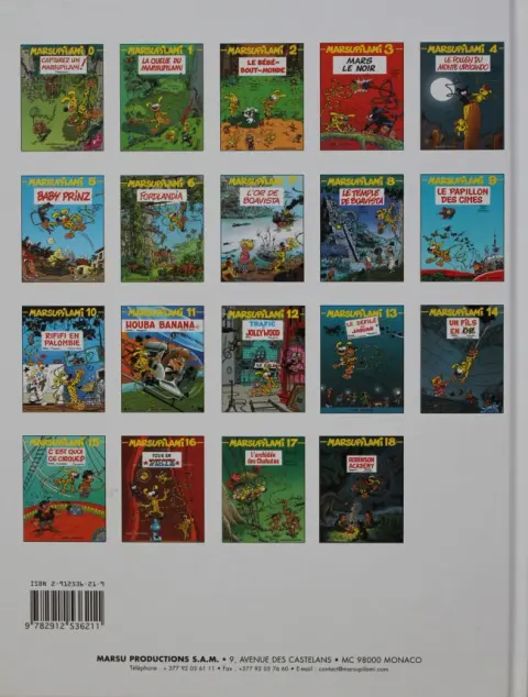 Verso de l'album Marsupilami Tome 13 Le défilé du jaguar