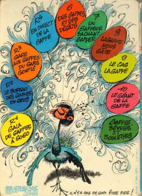 Verso de l'album Gaston Tome 4 En direct de la gaffe