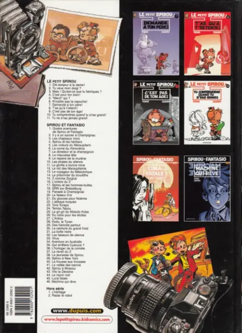 Verso de l'album Le Petit Spirou Tome 11 Tu ne s'ras jamais grand !