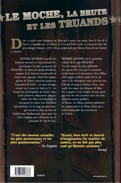 Verso de l'album Preacher Tome 4 Histoire ancienne