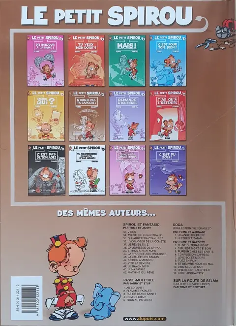 Verso de l'album Le Petit Spirou Tome 6 N'oublie pas ta capuche !