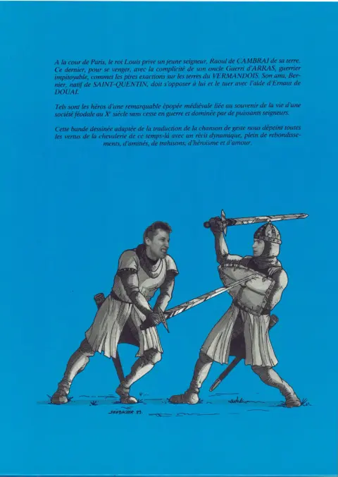 Verso de l'album Légende des Chevaliers Raoul et Bernier
