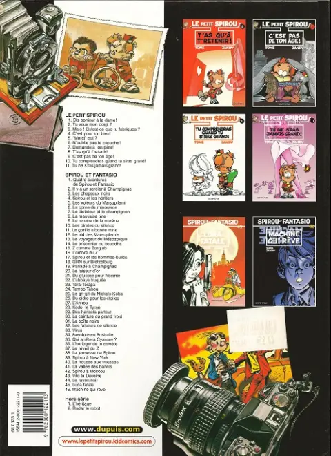 Verso de l'album Le Petit Spirou Tome 6 N'oublie pas ta capuche !