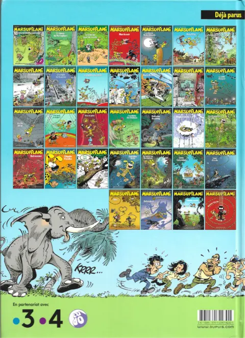 Verso de l'album Marsupilami Tome 18 Robinson Academy