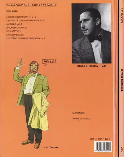 Verso de l'album Blake et Mortimer Tome 9 Le piège diabolique