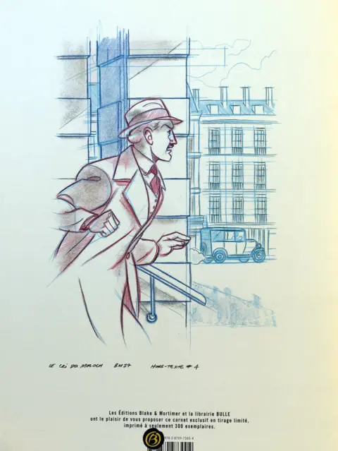 Verso de l'album Blake et Mortimer Le cri du Moloch