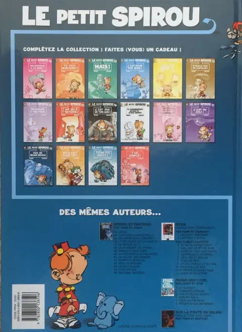 Verso de l'album Le Petit Spirou Tome 13 Fais de beaux rêves !