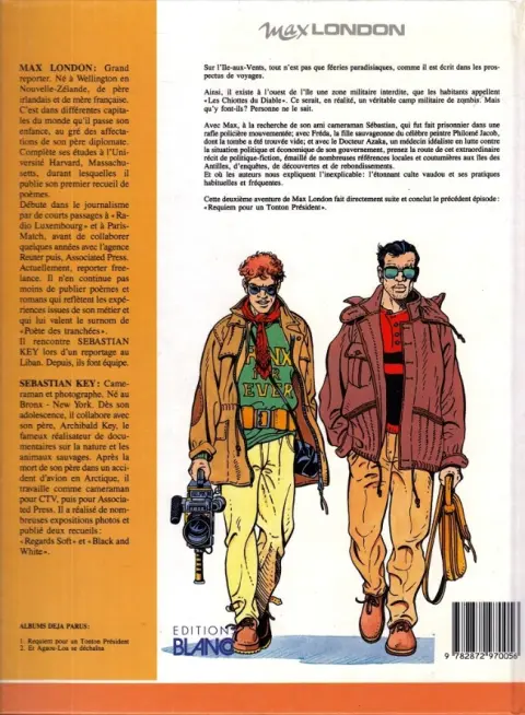 Verso de l'album Max London Tome 2 Et Agaou-Loa se déchaîna