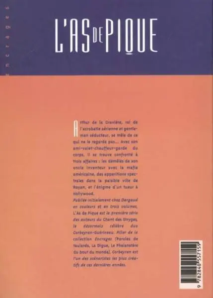 Verso de l'album L'As de pique Édition intégrale