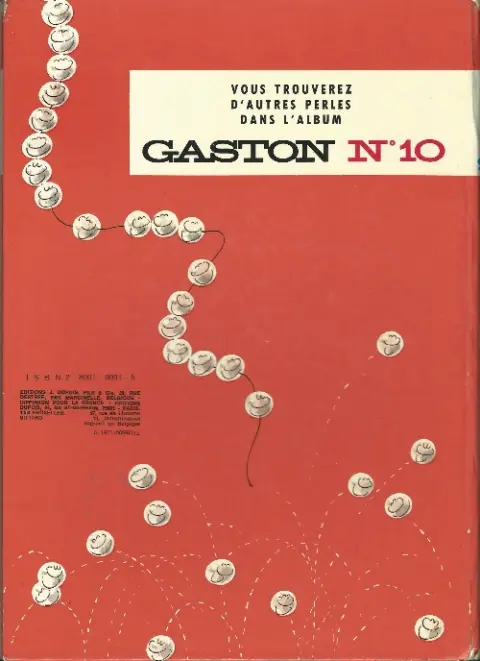 Verso de l'album Gaston Tome 9 Le cas Lagaffe