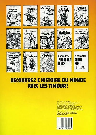Verso de l'album Les Timour Tome 13 Mission à Byzance