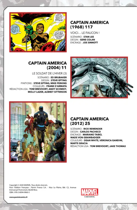 Verso de l'album Falcon & Winter Soldier