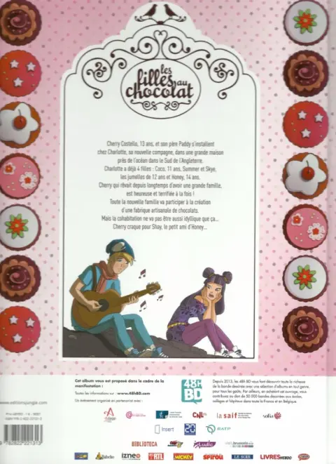 Verso de l'album Les Filles au chocolat Tome 1 Cœur cerise