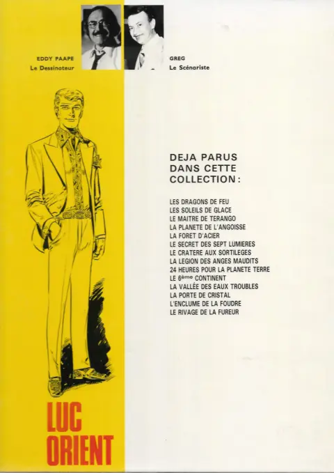 Verso de l'album Luc Orient Tome 2 Les soleils de glace