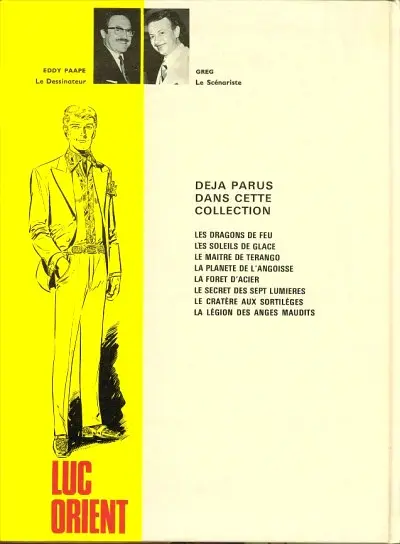 Verso de l'album Luc Orient Tome 9 24 heures pour la planète terre