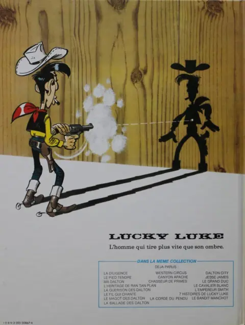 Verso de l'album Lucky Luke Tome 43 Le cavalier blanc