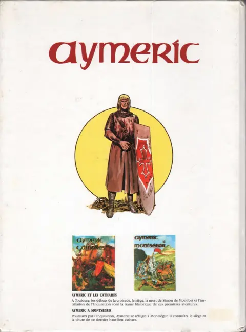 Verso de l'album Aymeric Tome 1 Aymeric et les Cathares