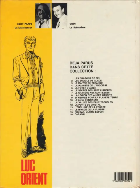 Verso de l'album Luc Orient Tome 8 La légion des anges maudits