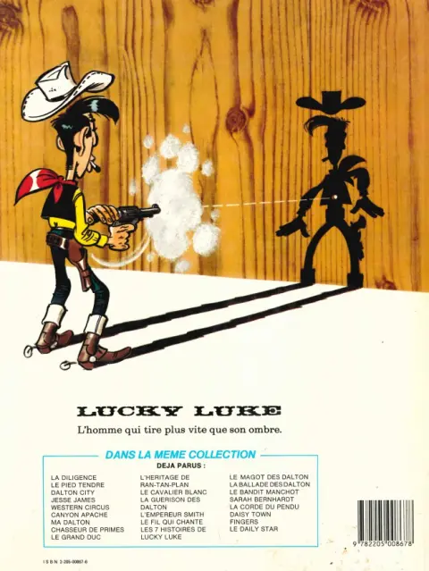 Verso de l'album Lucky Luke Tome 43 Le cavalier blanc