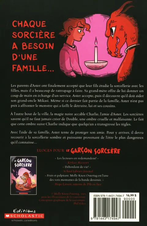 Verso de l'album Le garçon sorcière 2 La sorcière secrète