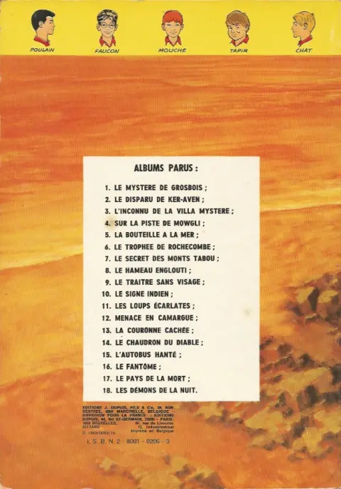 Verso de l'album La Patrouille des Castors Tome 16 Le fantôme