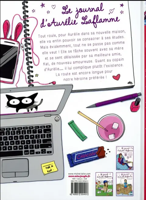 Verso de l'album Le Journal d'Aurélie Laflamme Tome 4 Plein de secrets