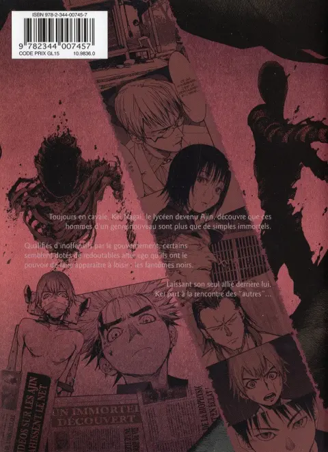 Verso de l'album Ajin : Semi-Humain 2