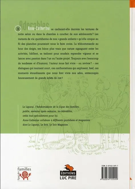 Verso de l'album Adorables Tome 3 Qu'est-ce qu'on disait ?