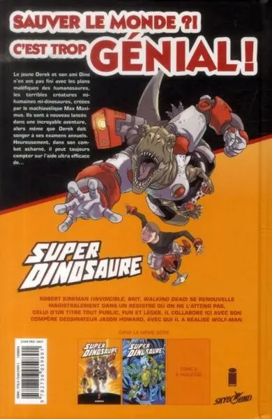 Verso de l'album Super dinosaure Tome 2