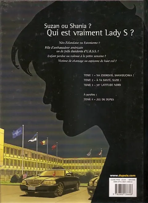 Verso de l'album Lady S. Tome 2 À ta santé, Suzie !