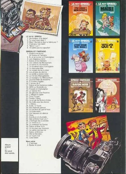 Verso de l'album Le Petit Spirou Tome 6 N'oublie pas ta capuche !
