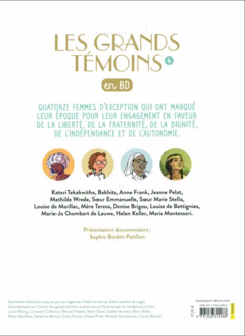 Verso de l'album Les Grands témoins en BD 4