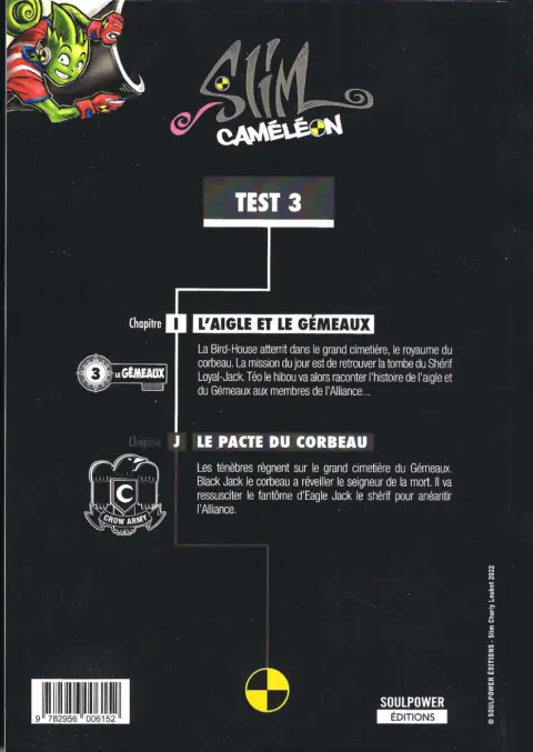 Verso de l'album Slim Caméléon 3 L'esprit du Gémeaux