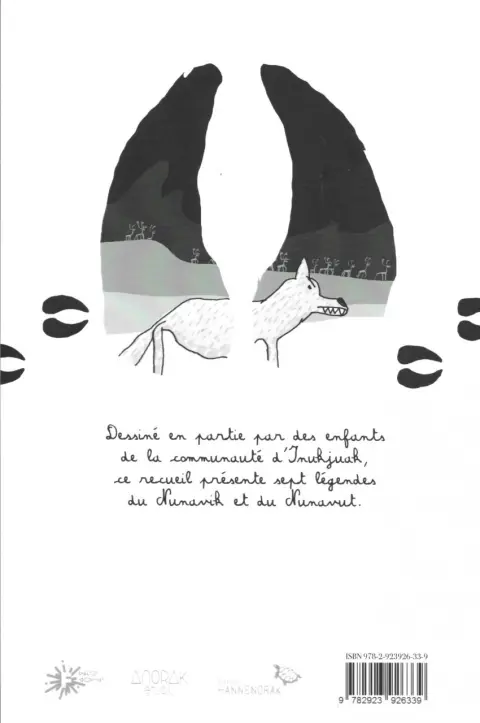 Verso de l'album Unikaagit, Légende Inuites
