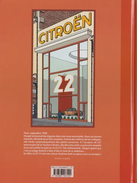 Verso de l'album Les Enquêtes auto de Margot Tome 1 Le mystère de la traction 22