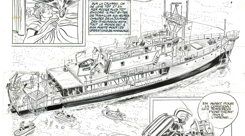 L'aventure de l'&eacute;quipe Cousteau en bande dessin&eacute;es